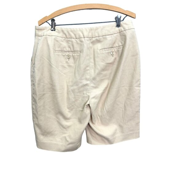 Rafaella Curvy Women's Sz 8 Khaki Bermuda Shorts Front & Back Pockets - Picture 2 of 10